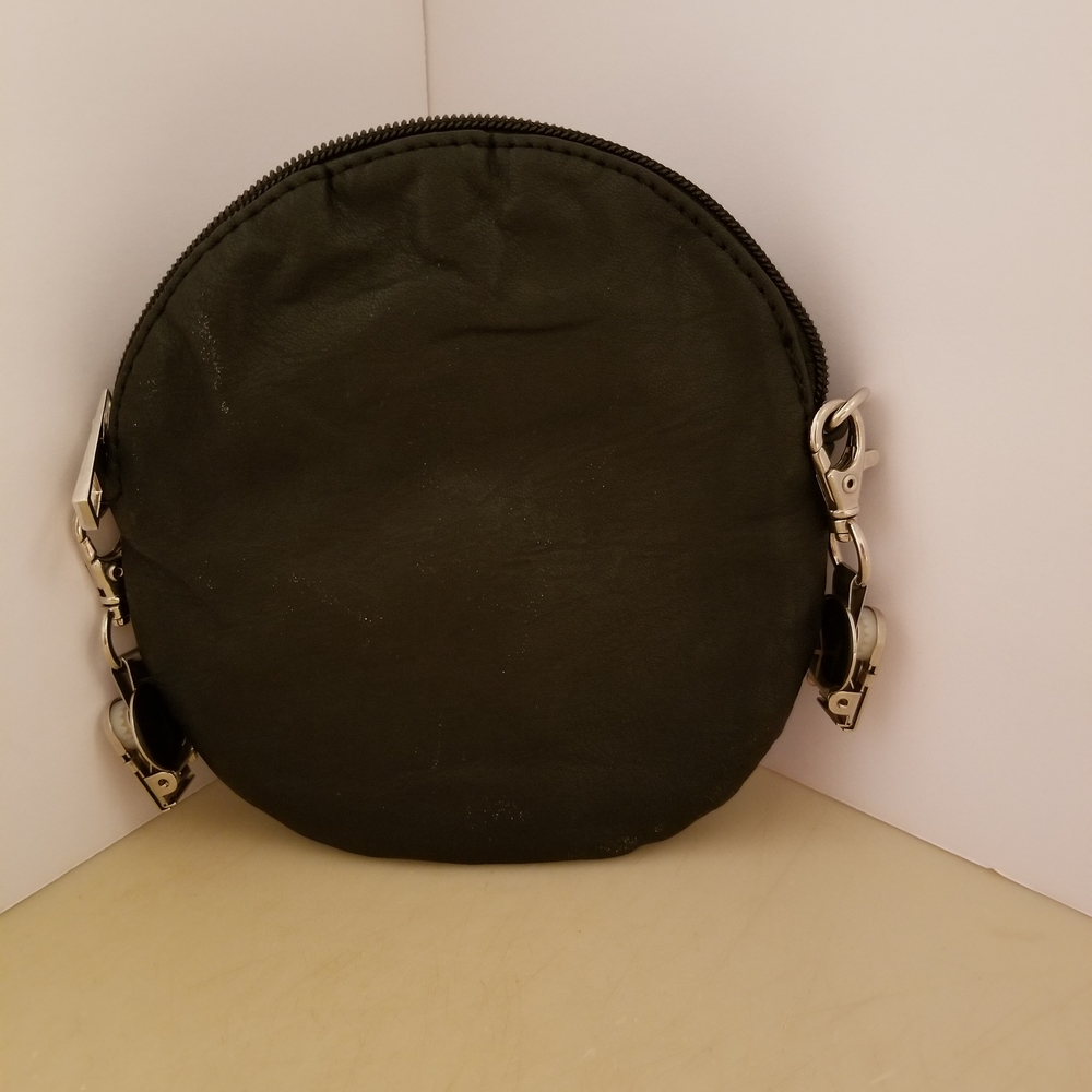 Unk Black Leather Floral waist purse - Picture 2 of 3